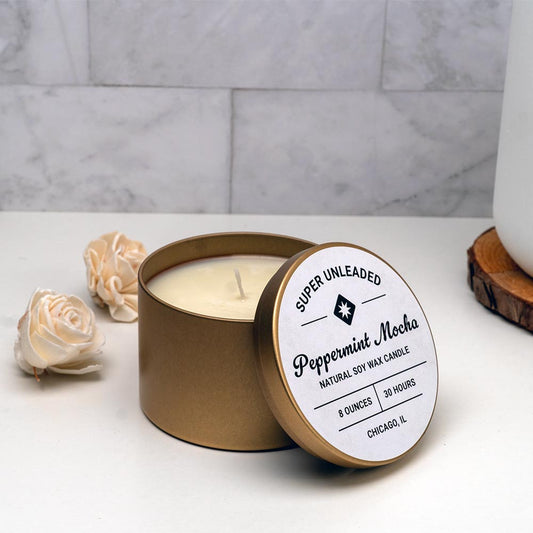 Peppermint Mocha Natural Soy Wax Candle