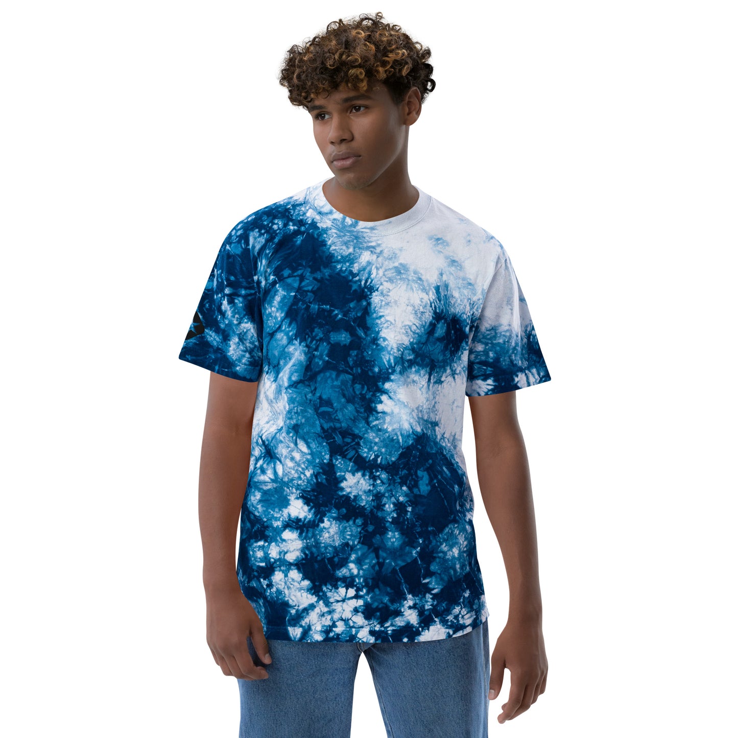 Midnight Blue Oversized Tie-Dye T-shirt