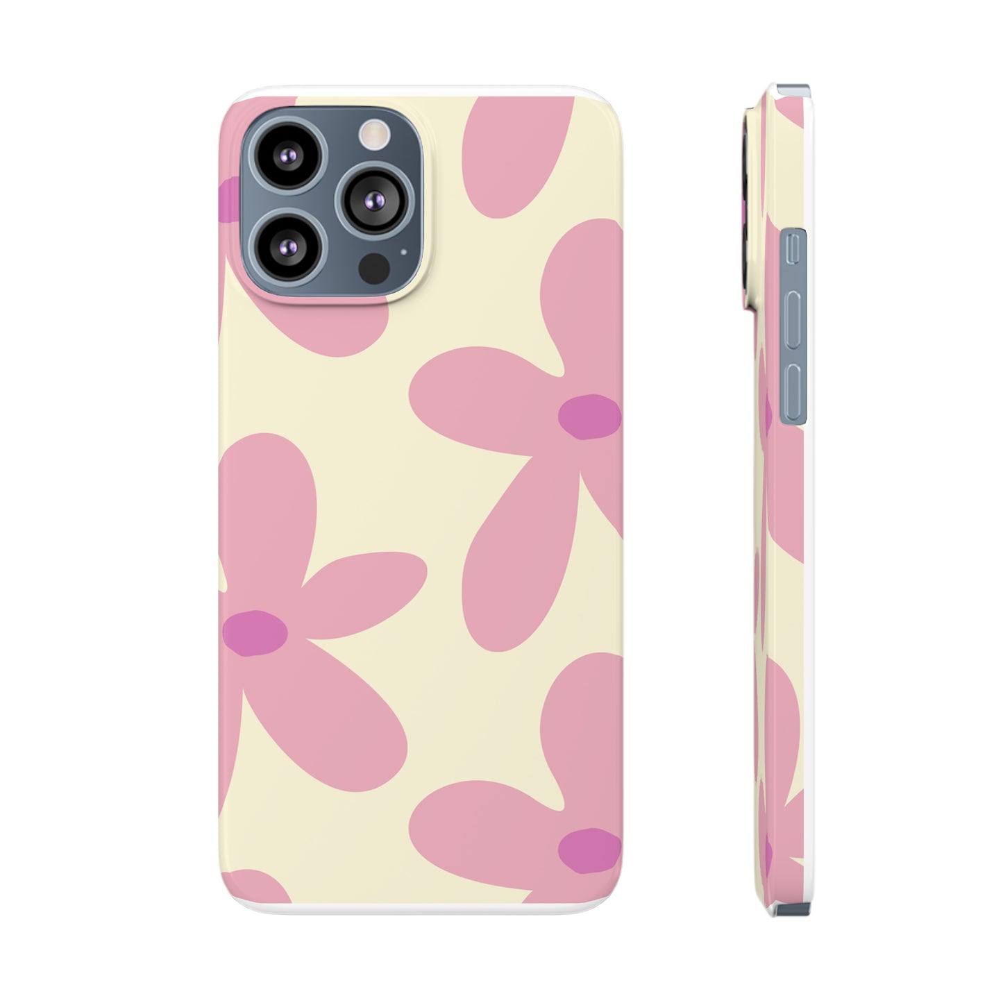 Pink Flowers Slim iPhone Cases