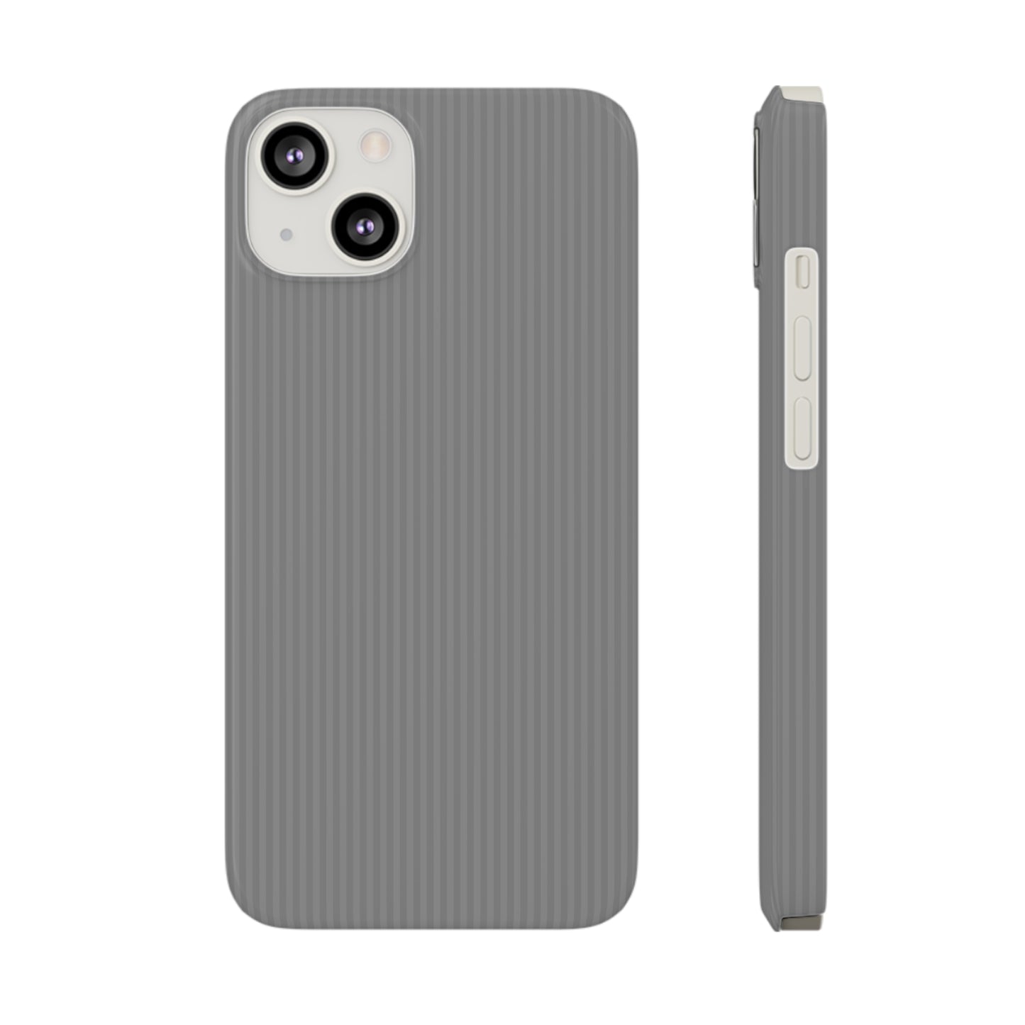 Gray Pinstripe Slim iPhone Cases