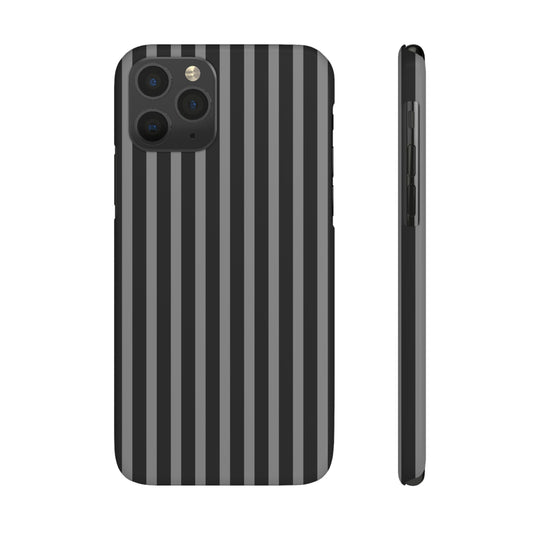 Gray Stripes Slim iPhone Cases
