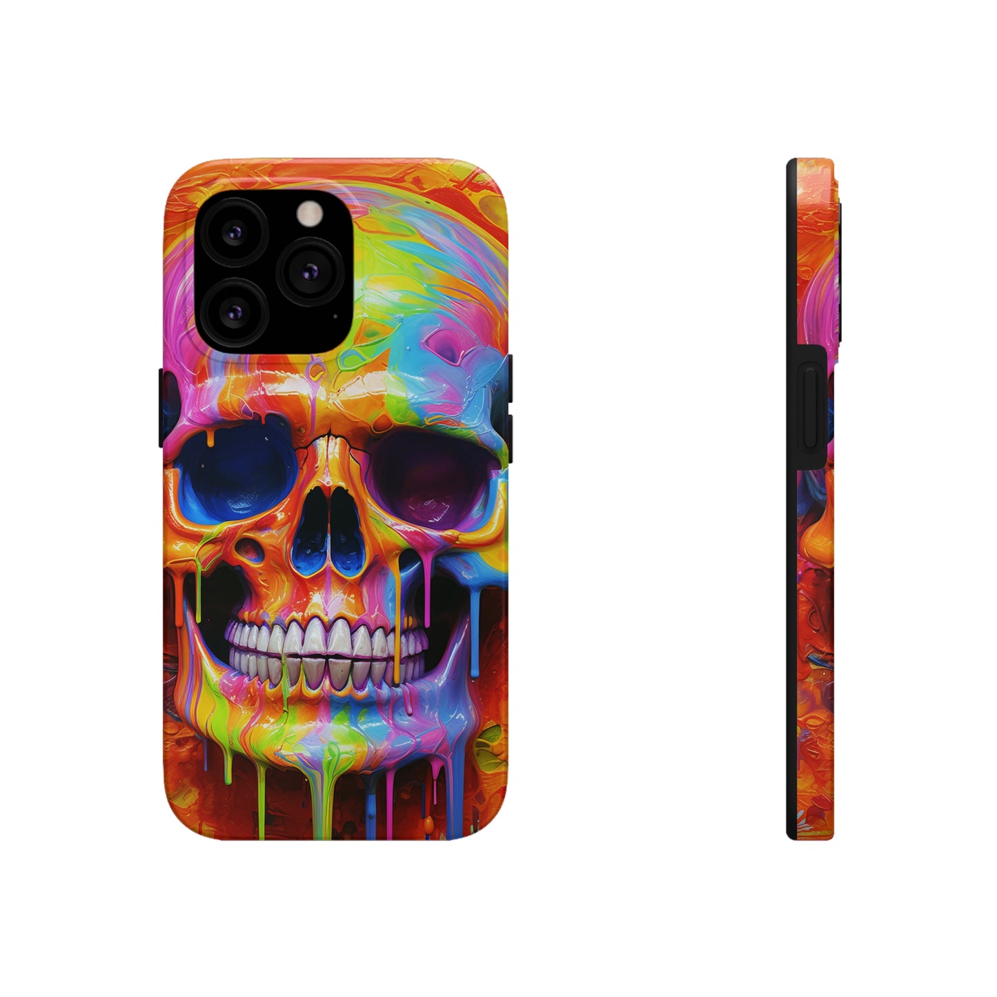 Painted Skull Tough iPhone Cases