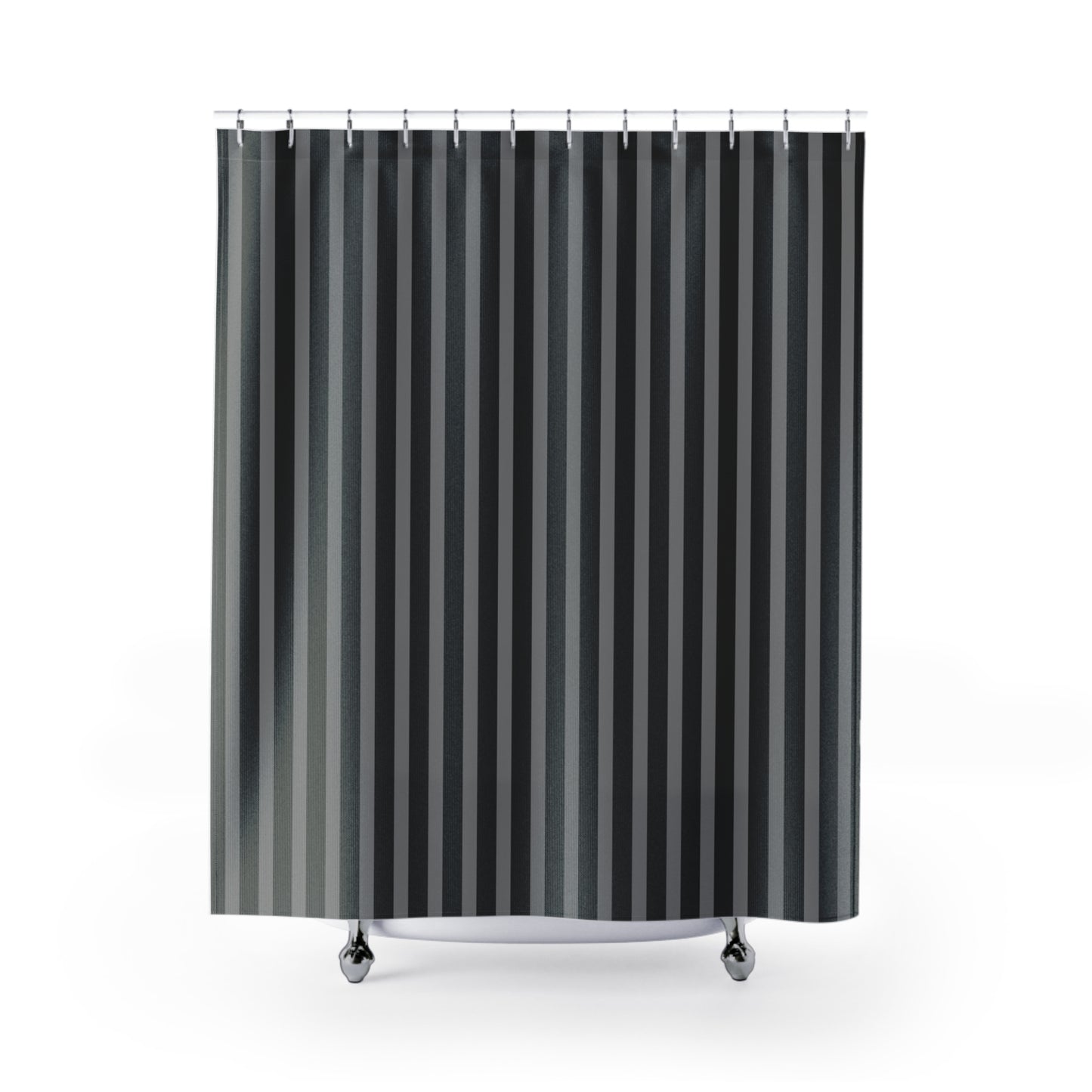Gray Stripes Shower Curtain
