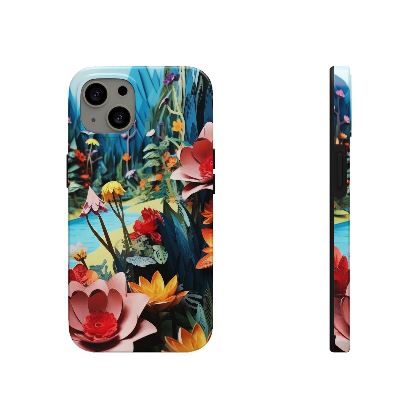 Paper Flower Art Tough iPhone Cases