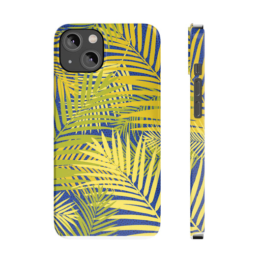 Tropical Leaves Slim iPhone Cases
