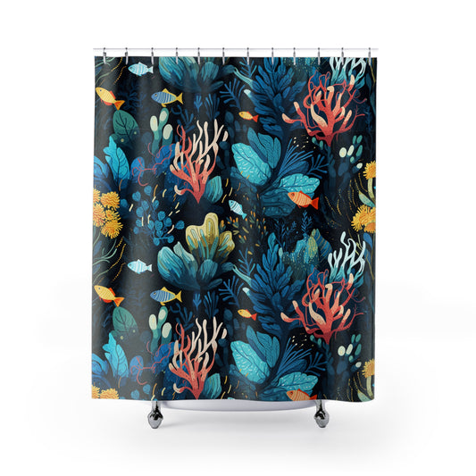 Colorful Underwater Pattern Shower Curtain