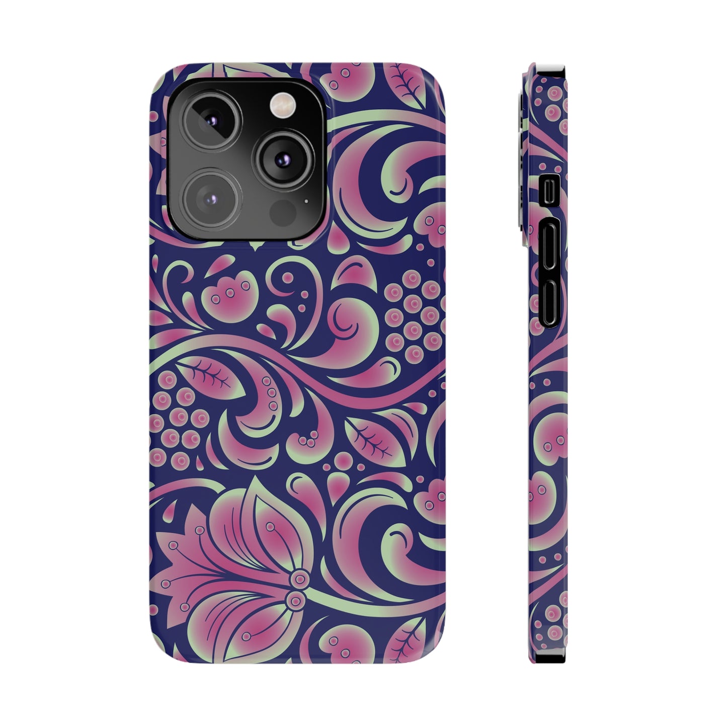 Abstract Flowers Slim iPhone Cases
