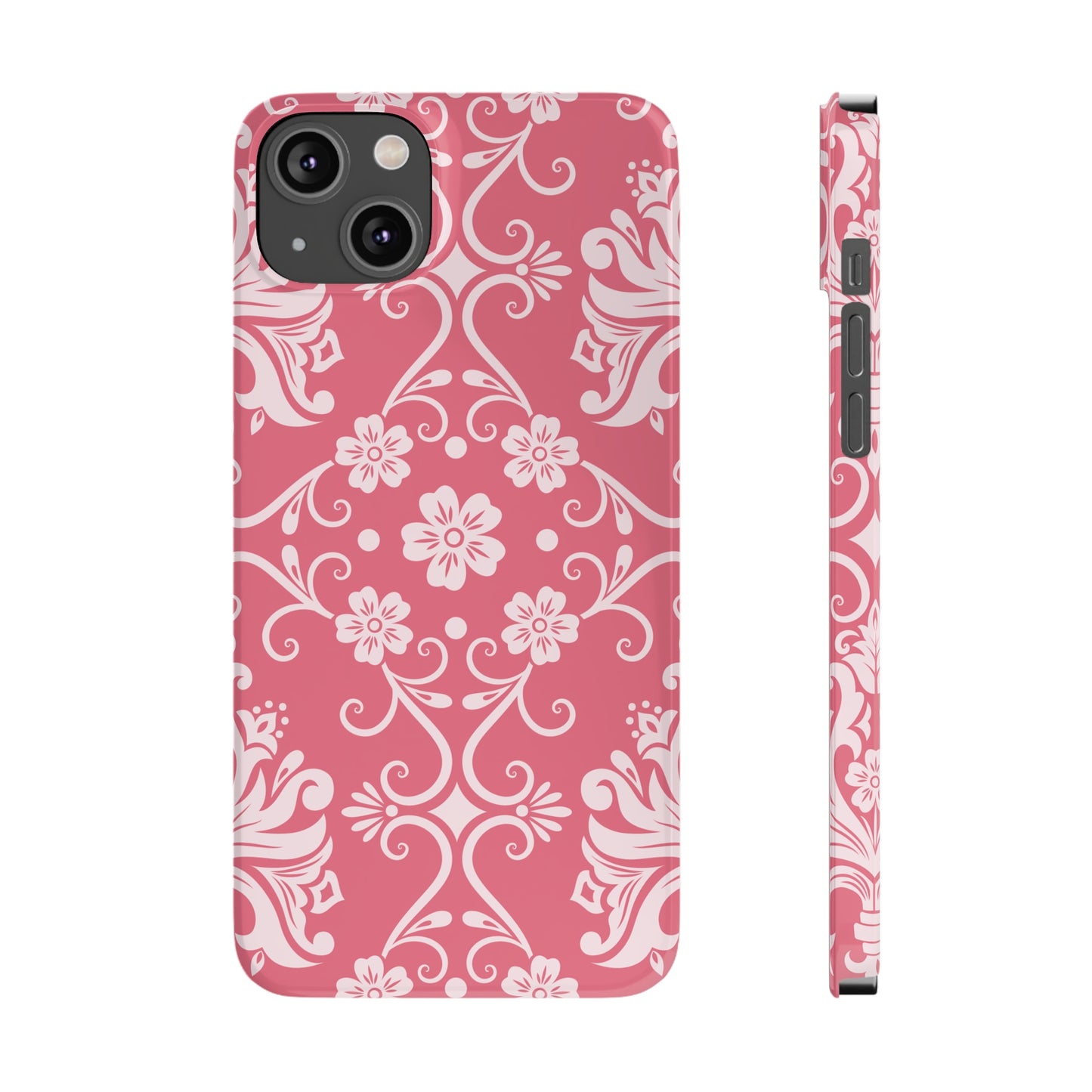 Pink Flower Pattern Slim iPhone Cases