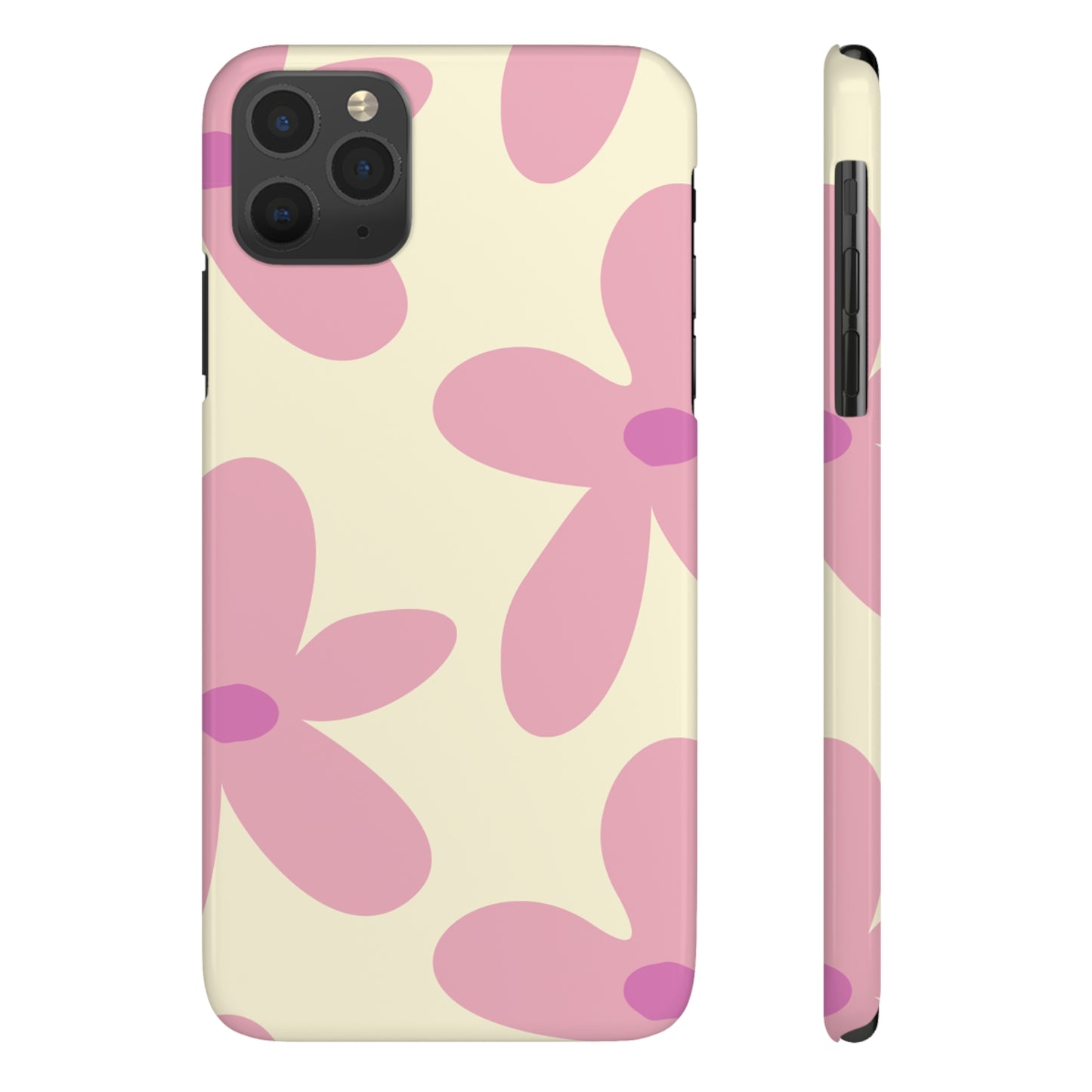 Pink Flowers Slim iPhone Cases