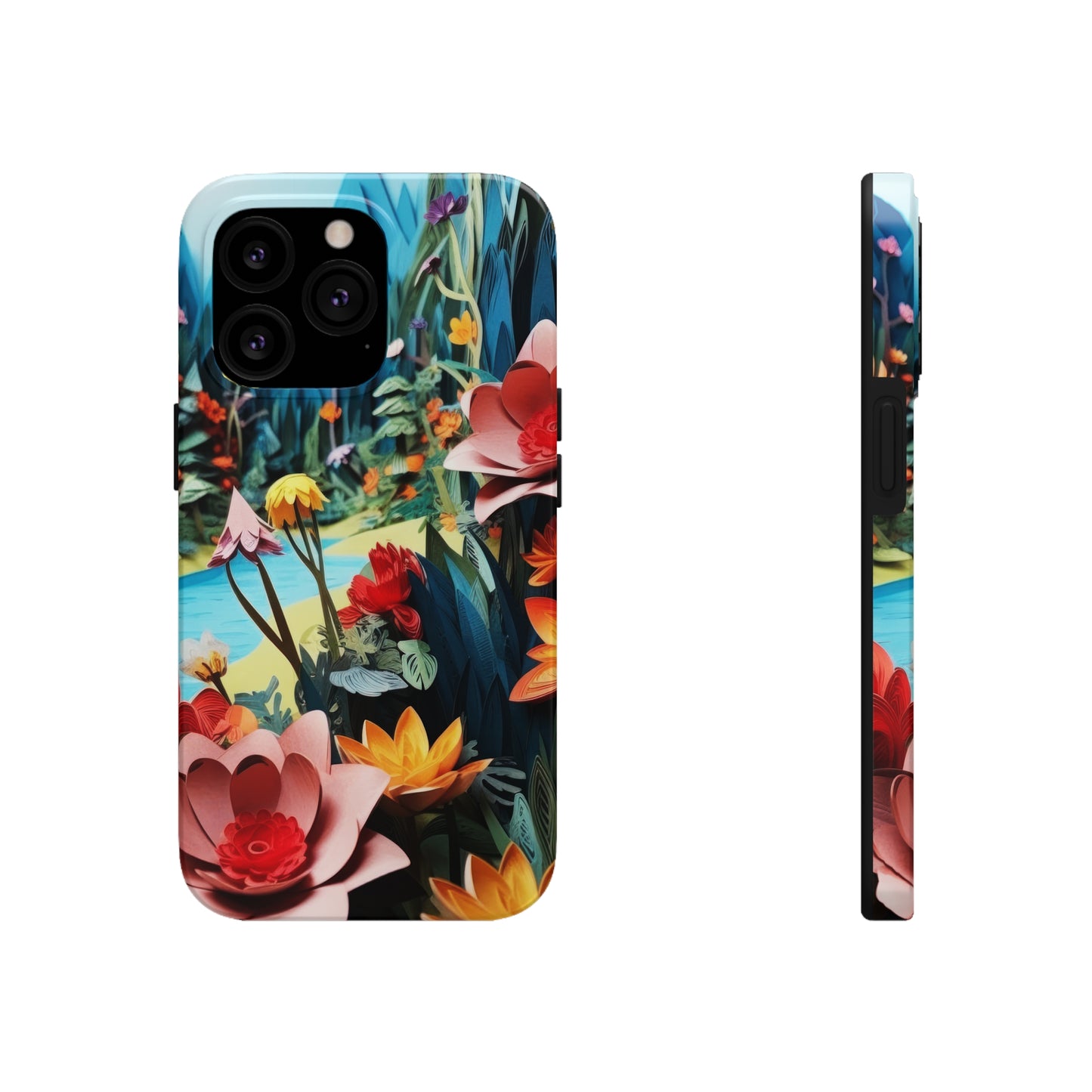 Paper Flower Art Tough iPhone Cases