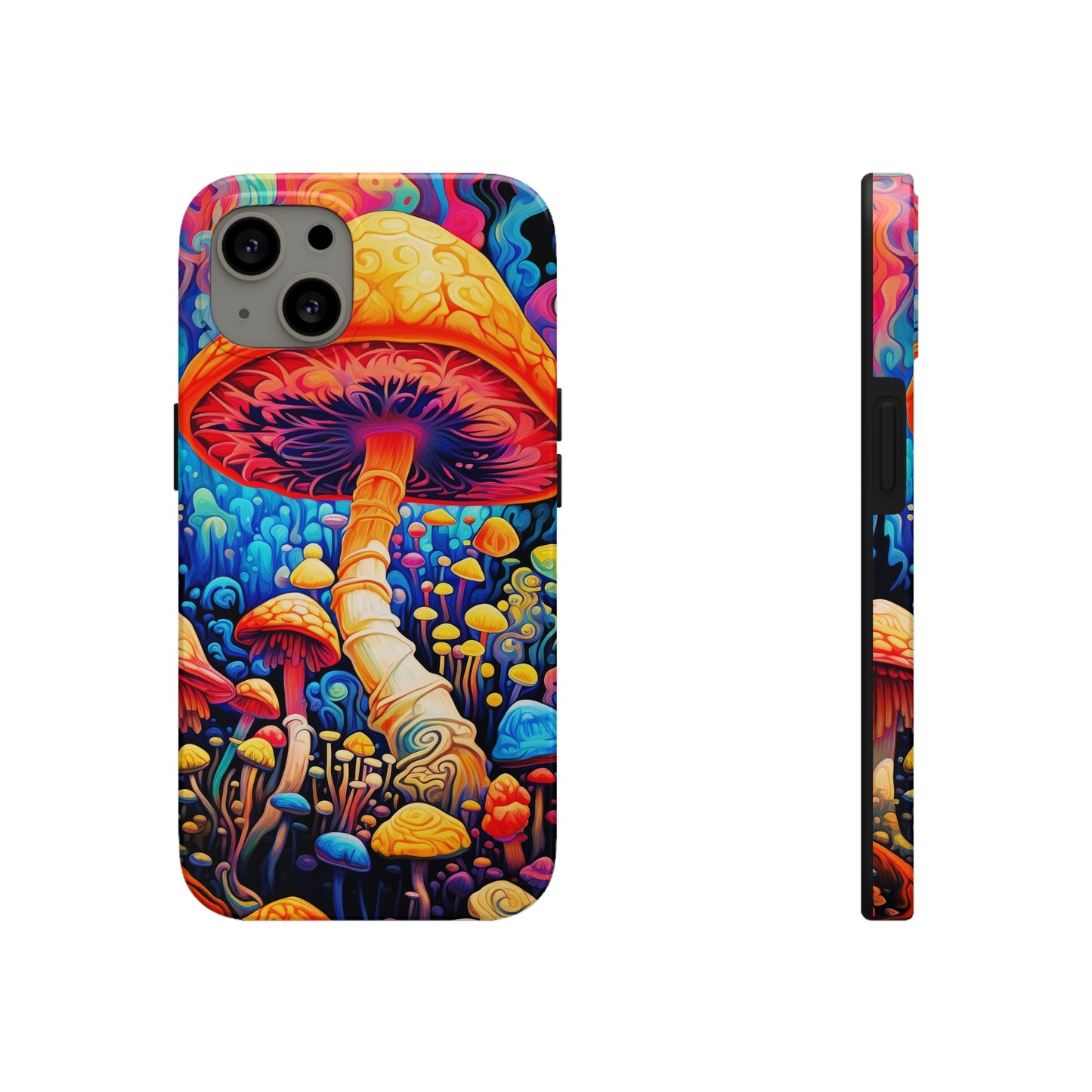 Trippy Mushroom Garden Tough iPhone Cases