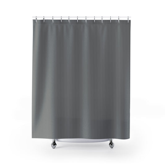 Gray Pinstripe Shower Curtain