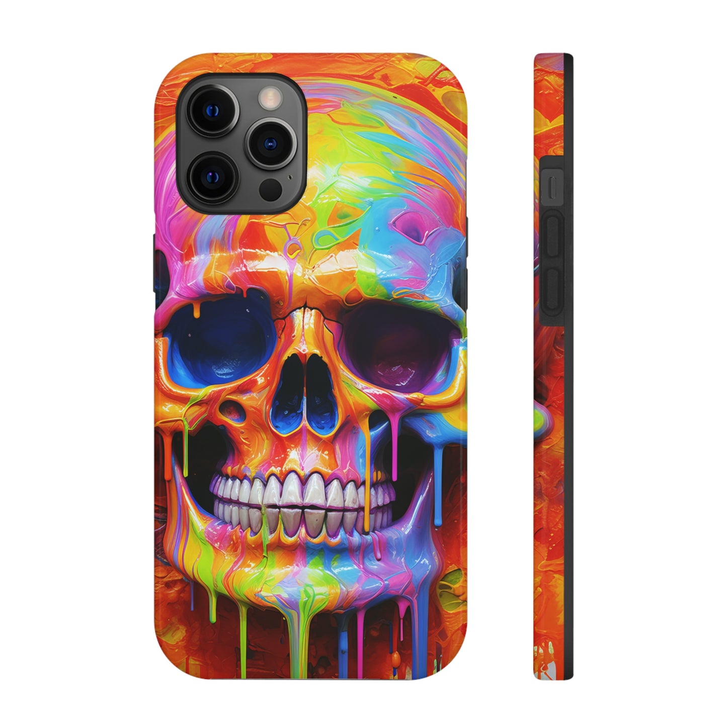 Painted Skull Tough iPhone Cases