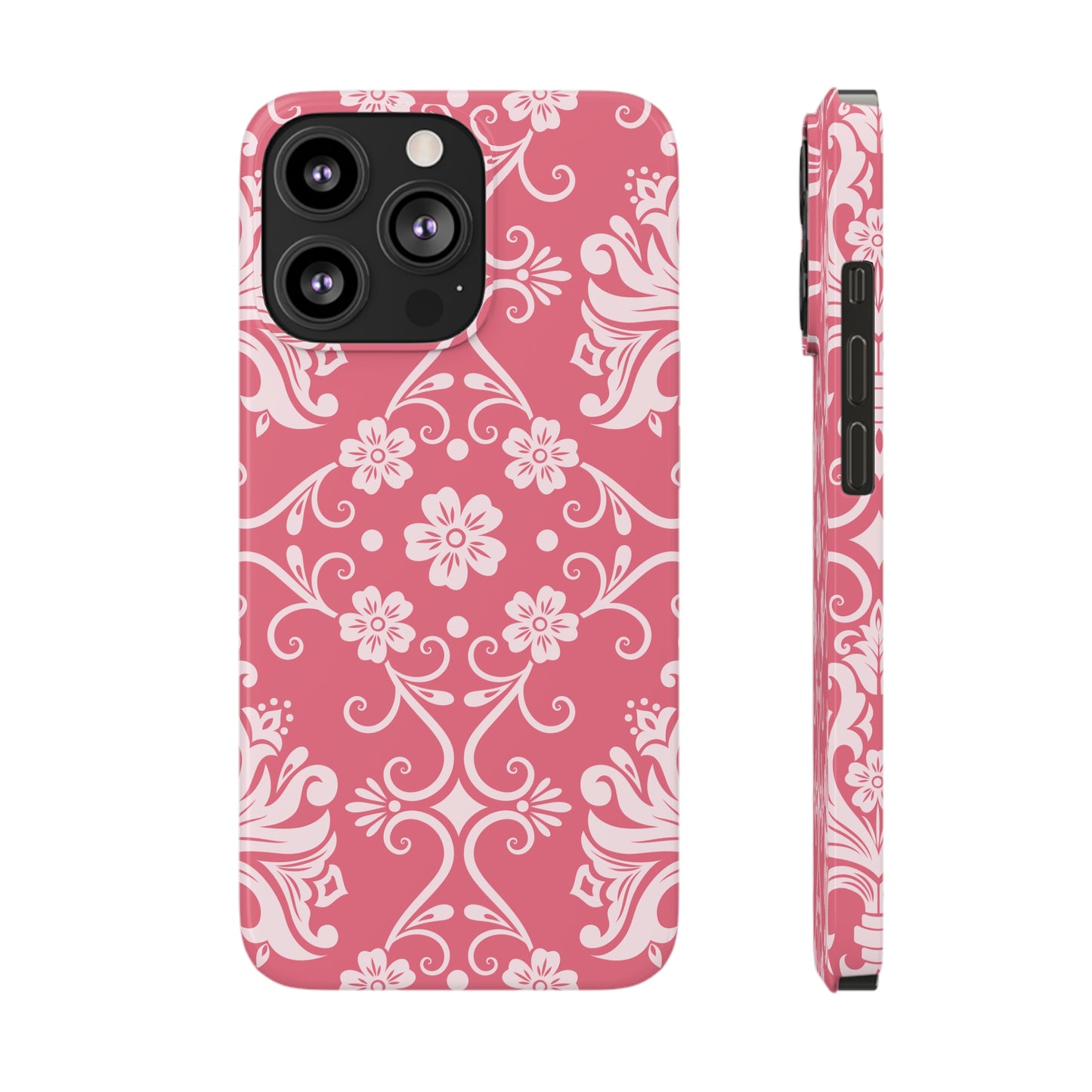 Pink Flower Pattern Slim iPhone Cases