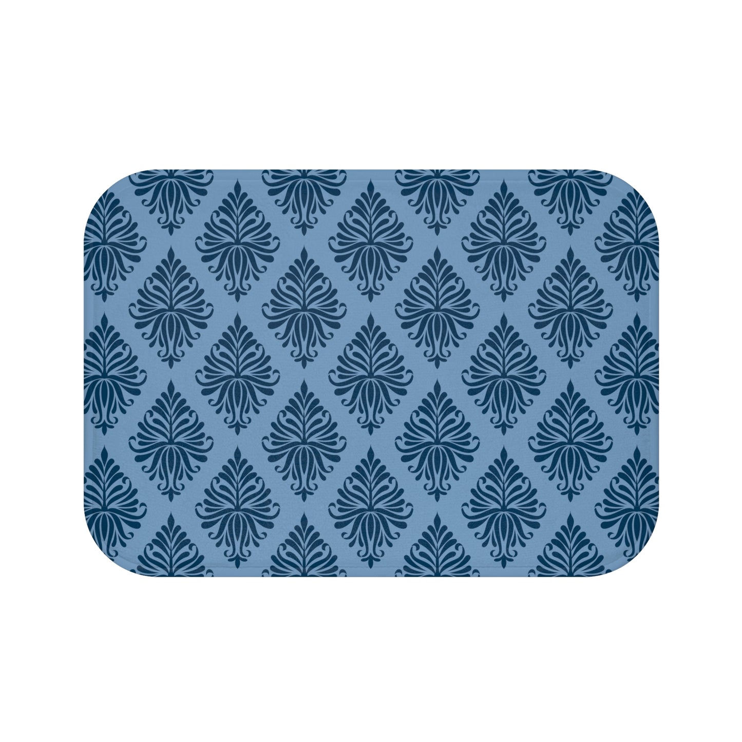 Blue Vintage Pattern Bath Mat