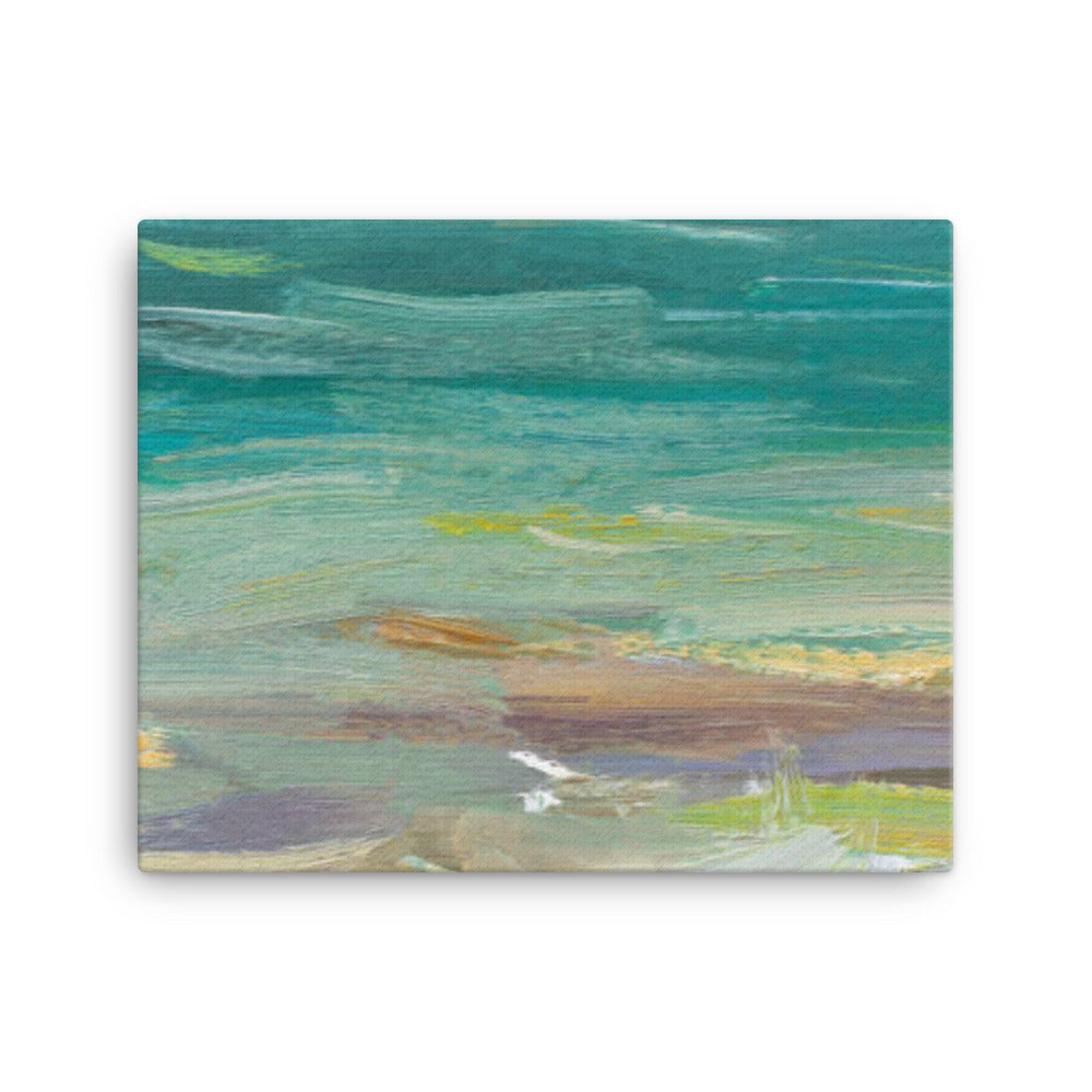 Abstract Turquoise Seascape Canvas Print