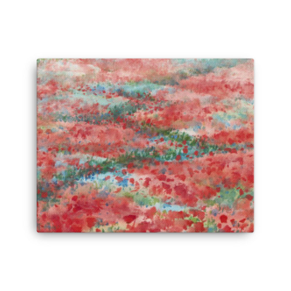 Red Poppy Field Canvas Print