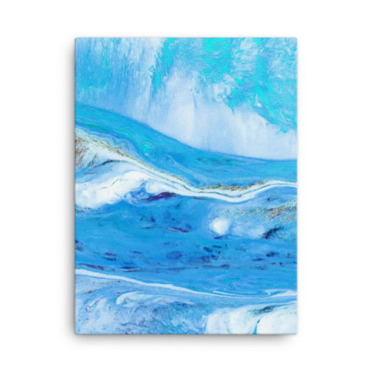 Blue Marble Wave Canvas Print