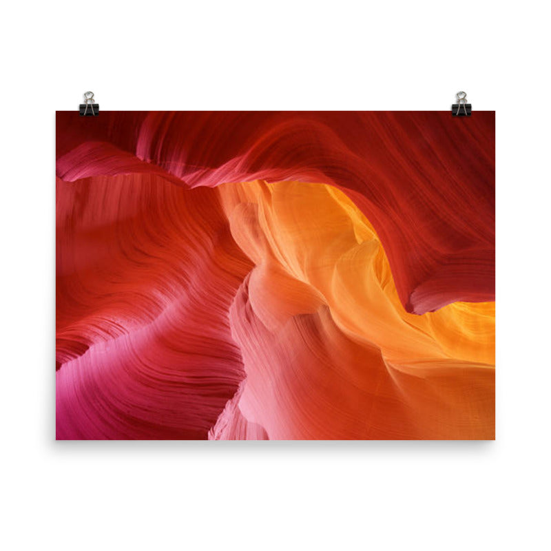 Color Hues of Stone in Antelope Canyon