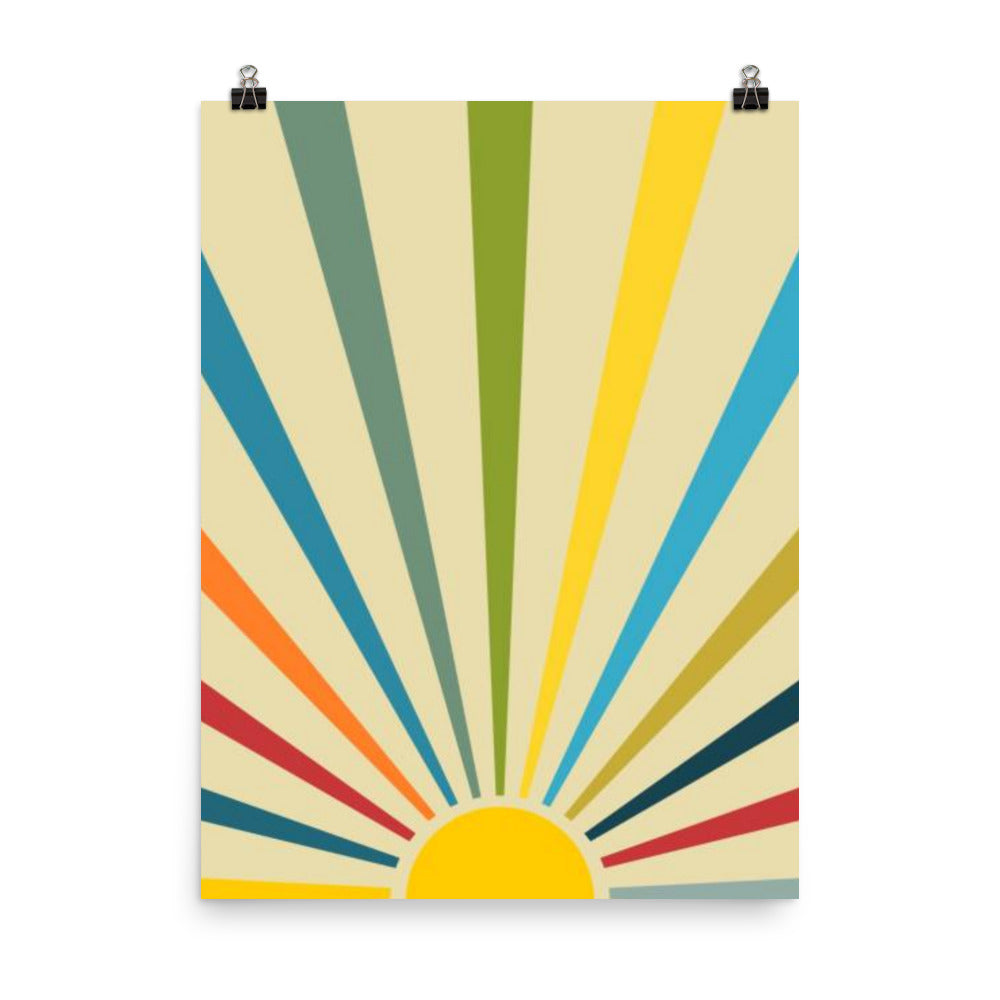 Colorful Sun Rays Poster
