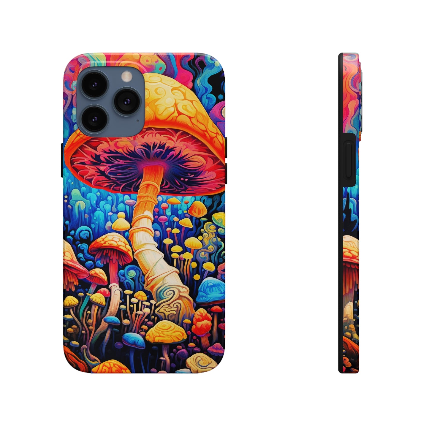 Trippy Mushroom Garden Tough iPhone Cases