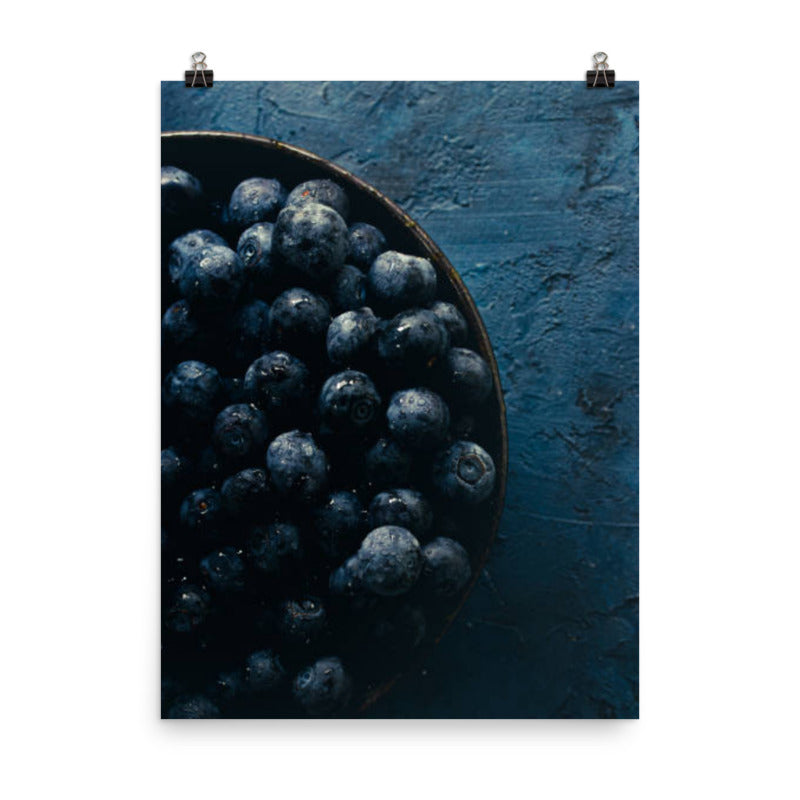 Blueberries with Dark Blue Texture