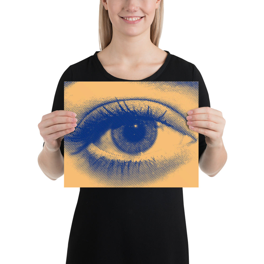 Blue Yellow Halftone Eye