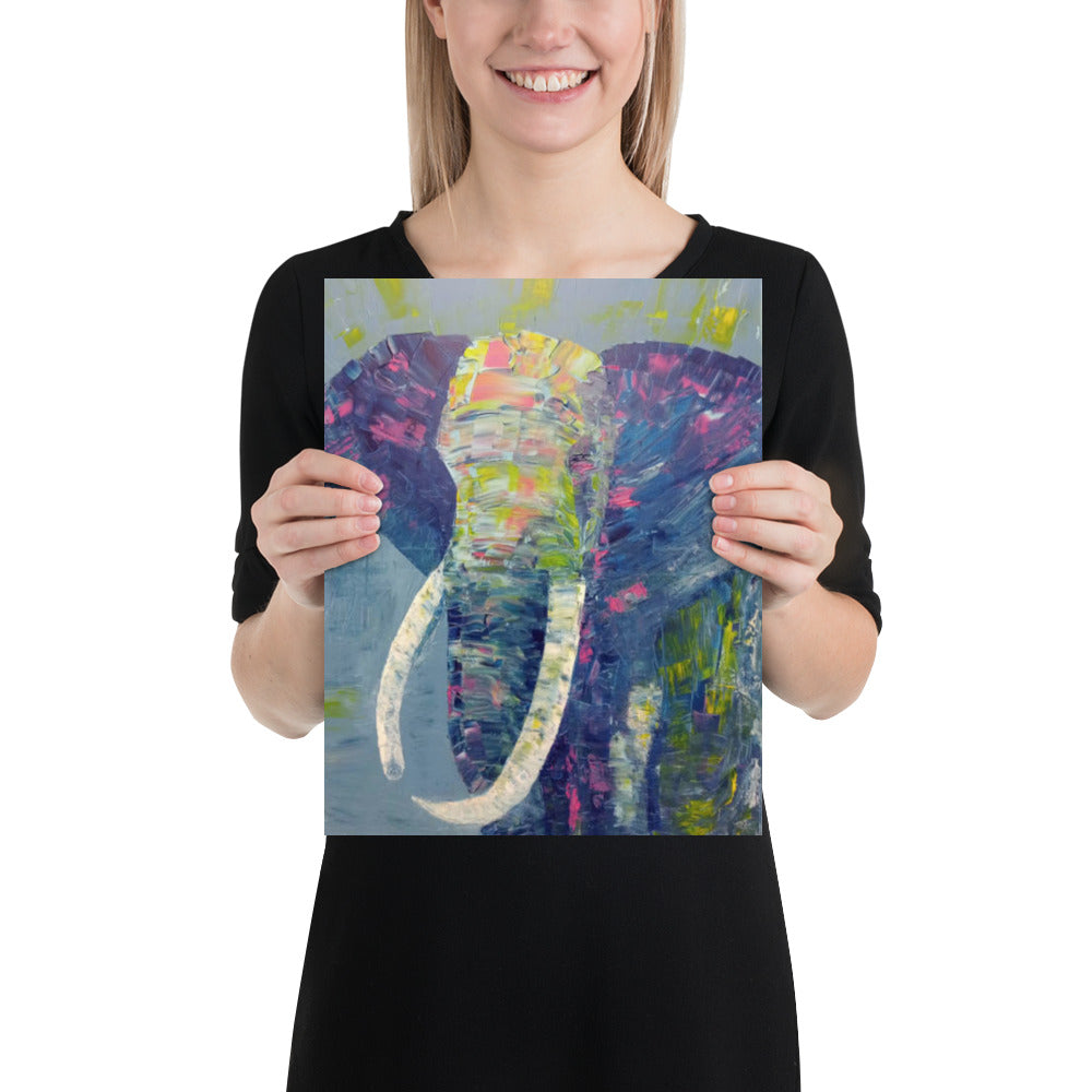 Colorful Elephant Poster