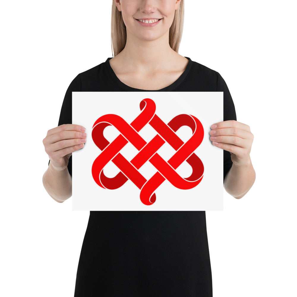 Red Celtic Knot Poster