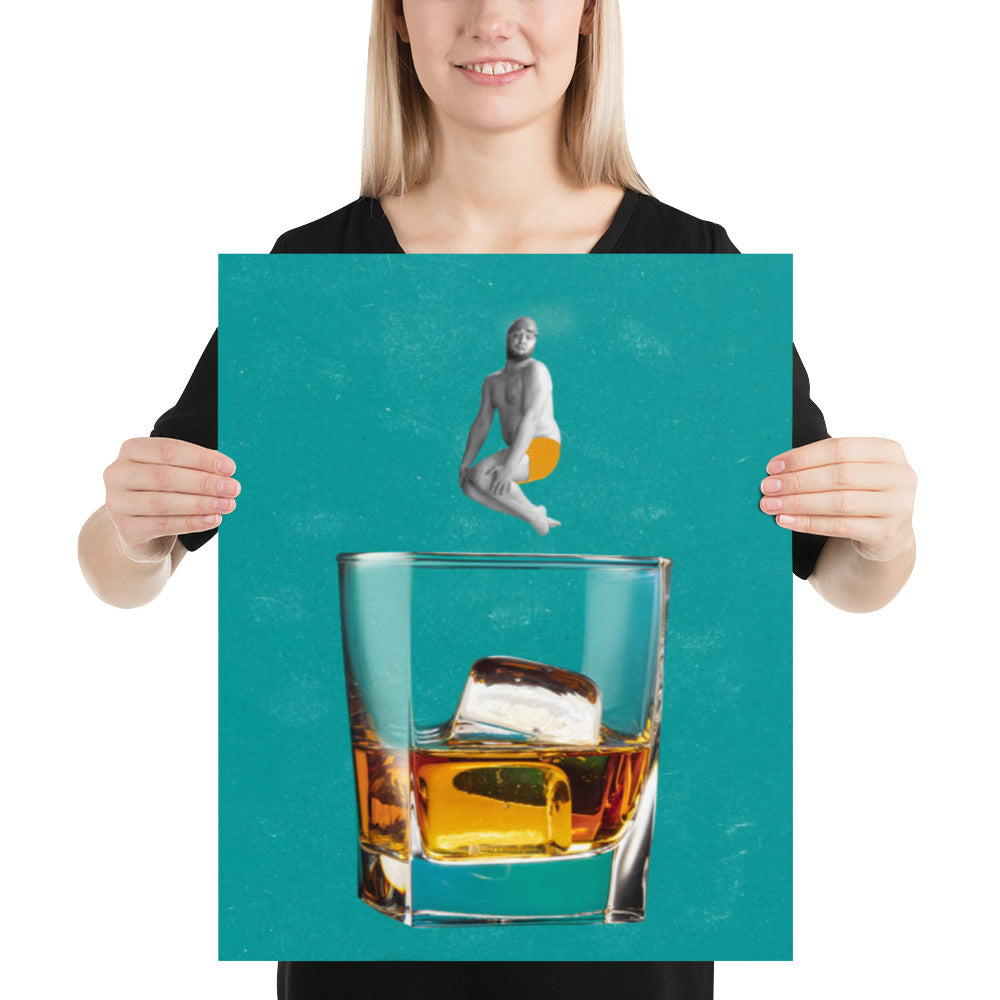 Whiskey Splash Poster