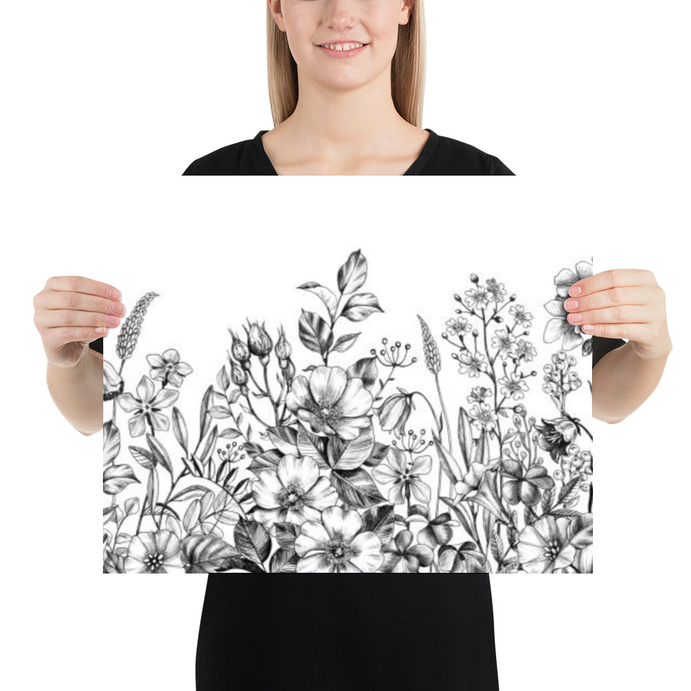 Meadow Plants Poster