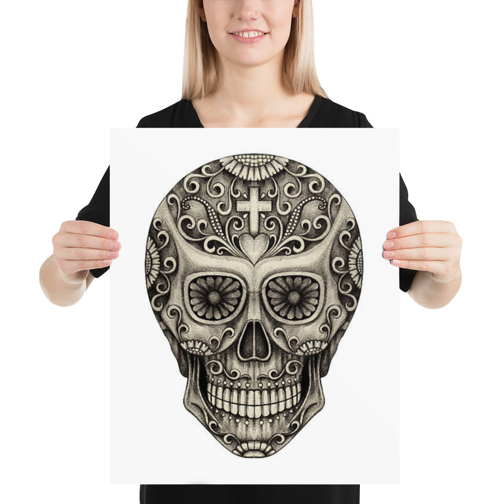 Day of the Dead Skull Drawing