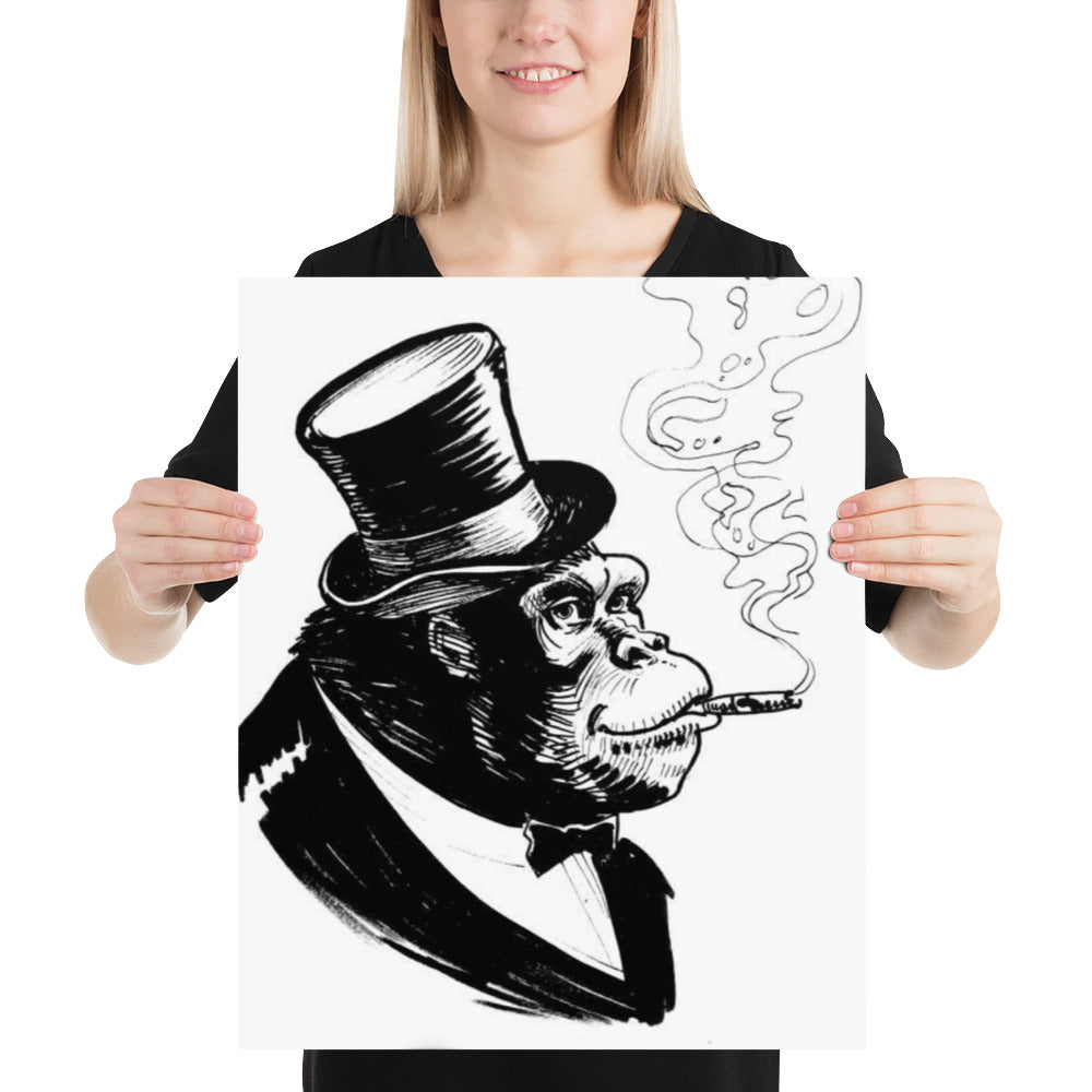 Rich Gorilla Caricature Poster