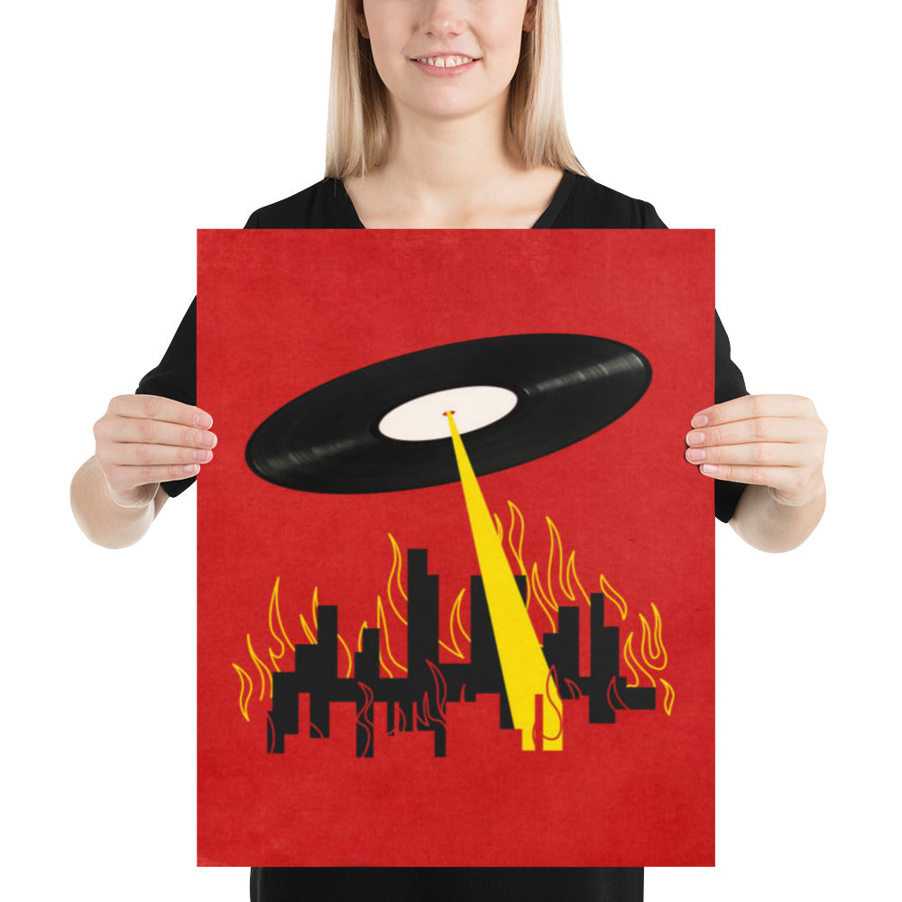 Vinyl UFO Poster