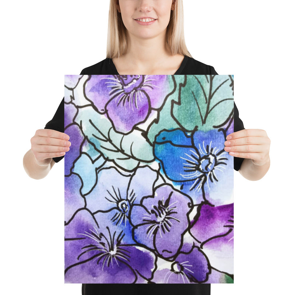 Watercolor Flowers Poster