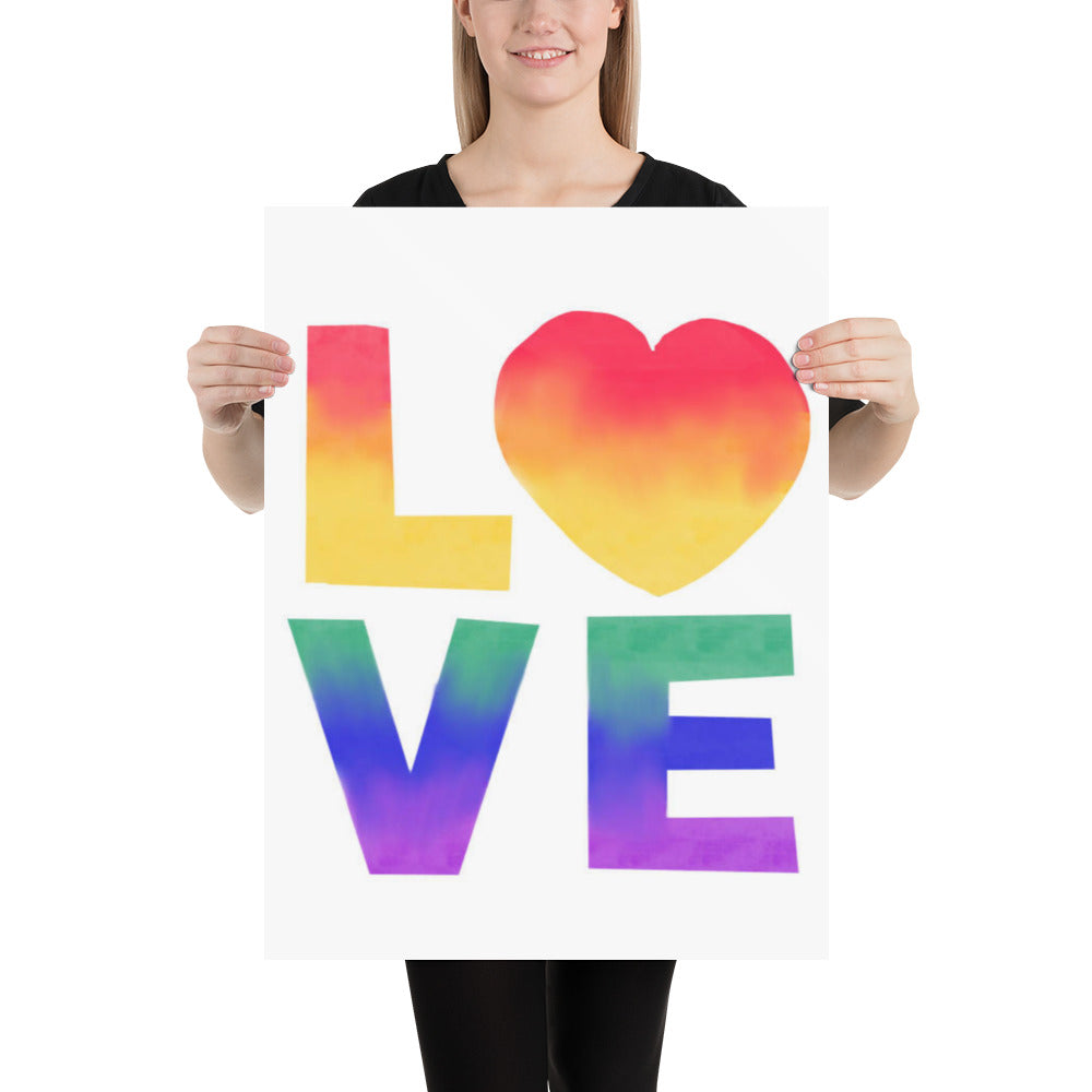Love Watercolor Rainbow