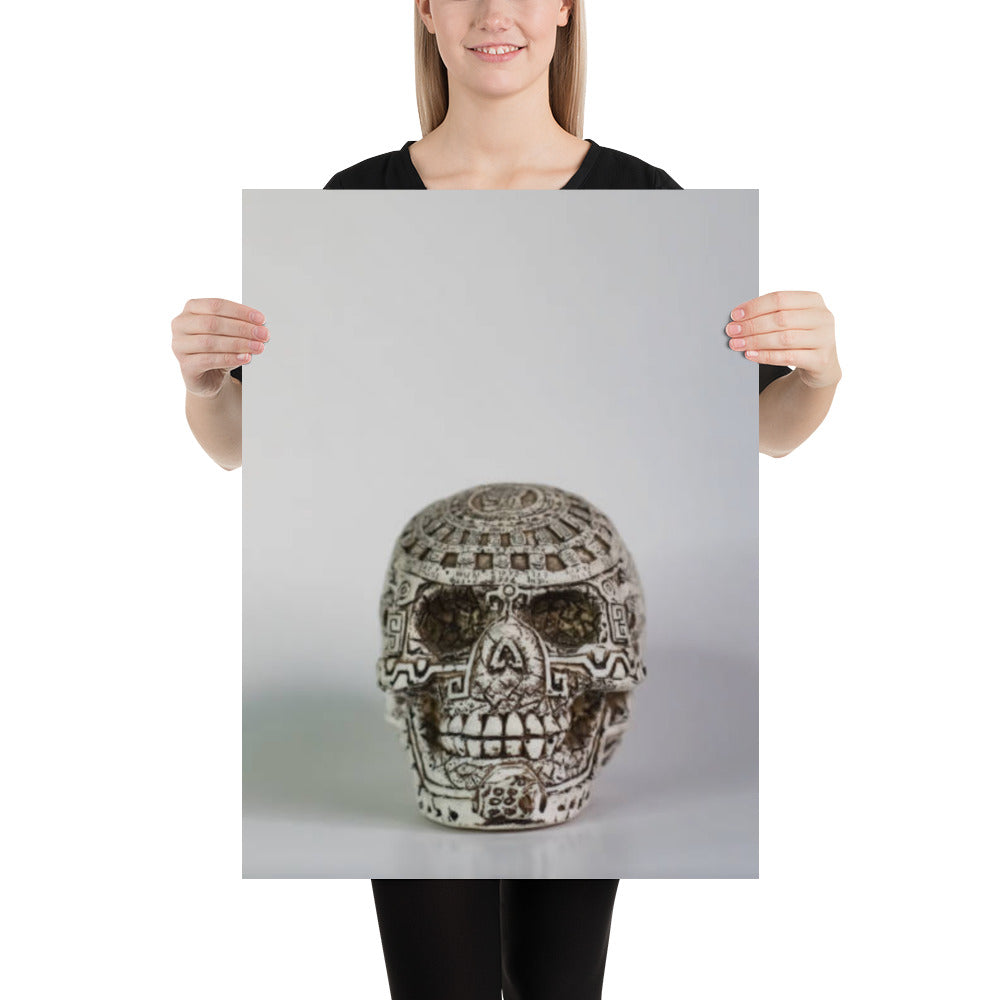 Mayan Skull Calendar Poster