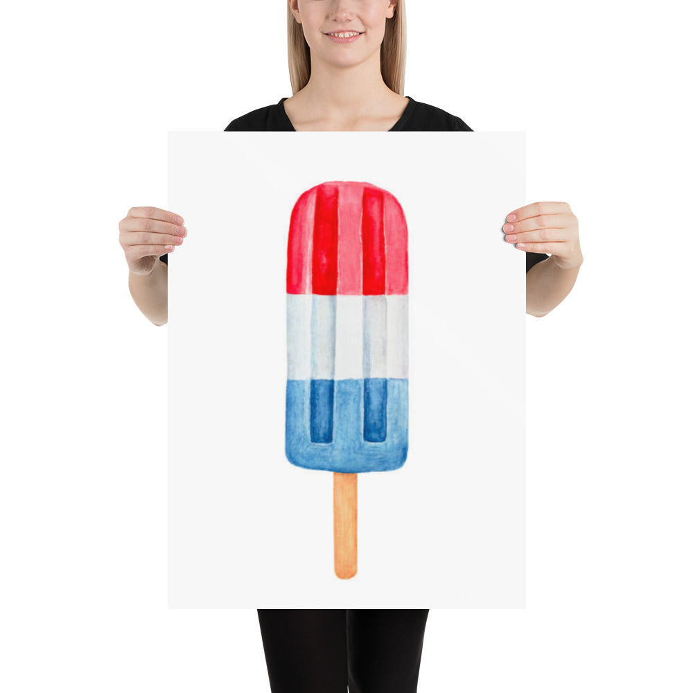 Red, White, Blue Popsicle Poster