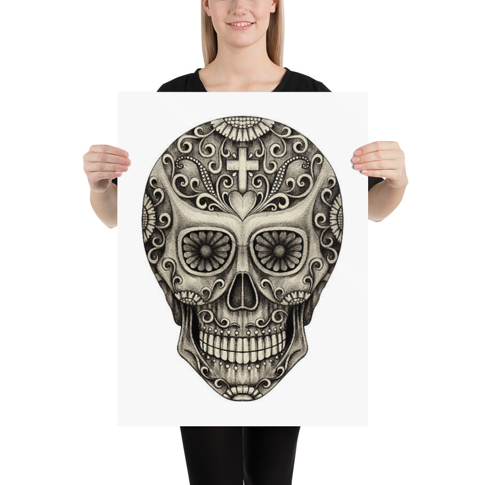 Day of the Dead Skull Drawing