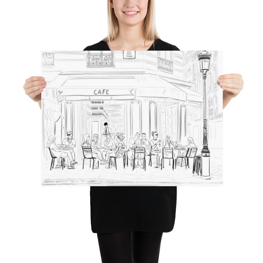 Paris Cafe Sketch