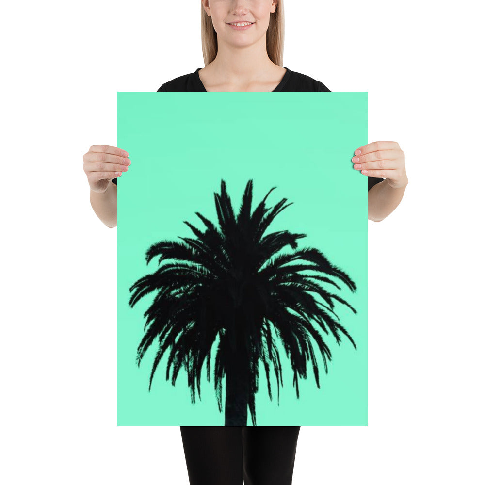 Mint Palm Tree Poster