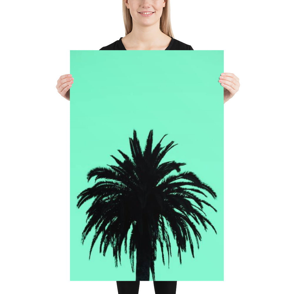 Mint Palm Tree Poster
