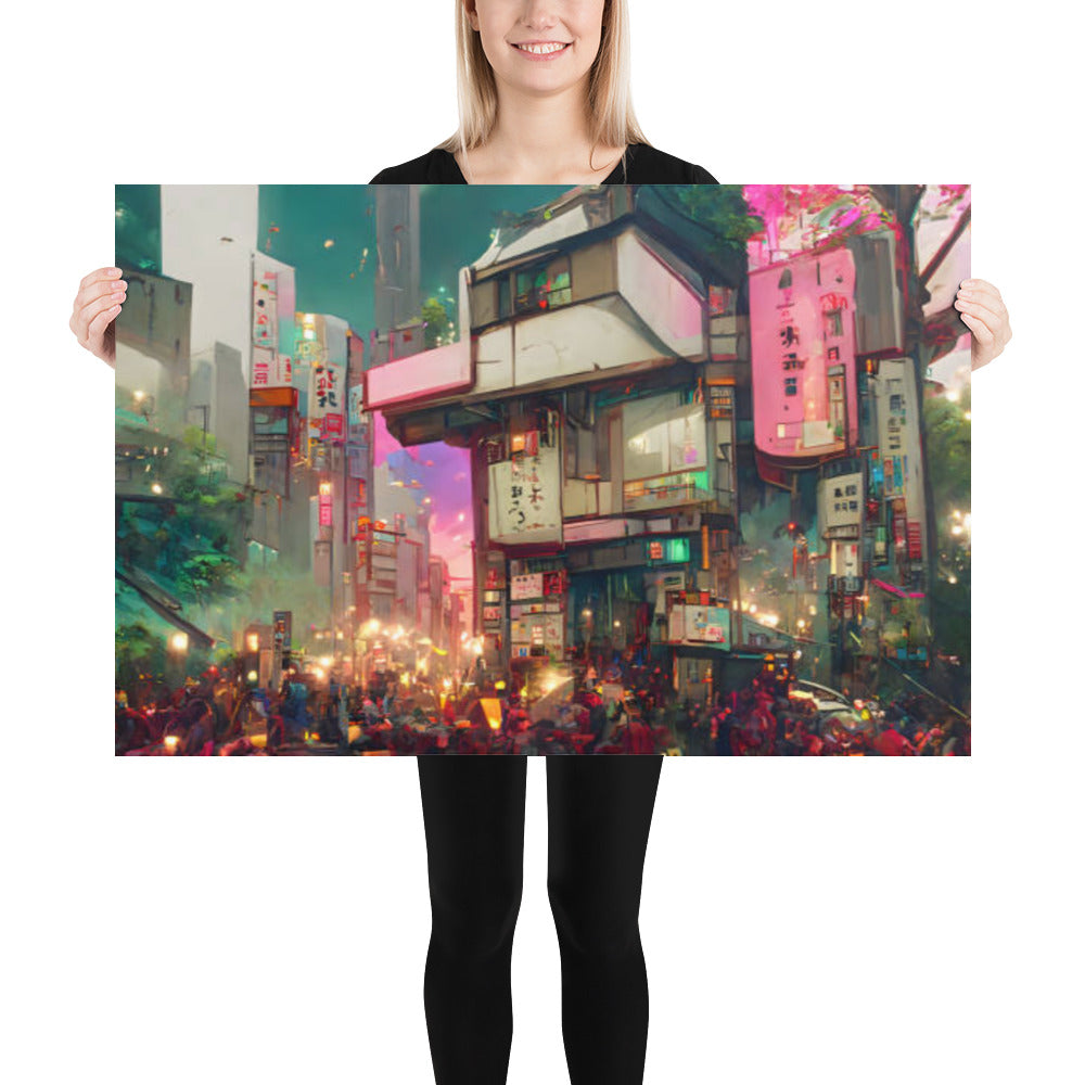 Tokyo Street Scene Poster