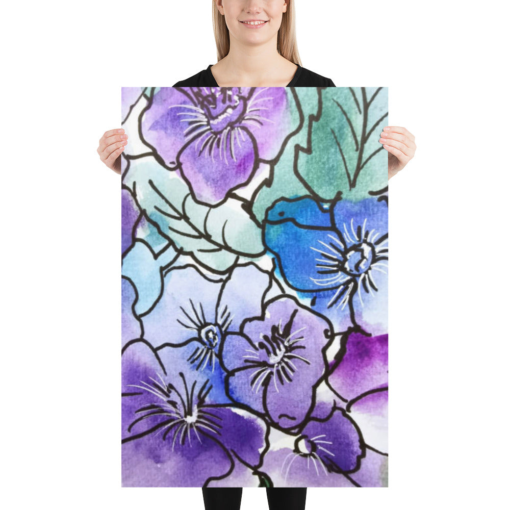 Watercolor Flowers Poster