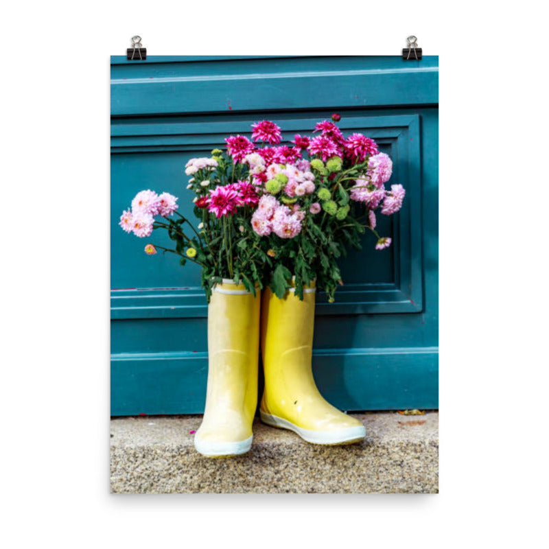 Flower Bouquet in Rain Boots
