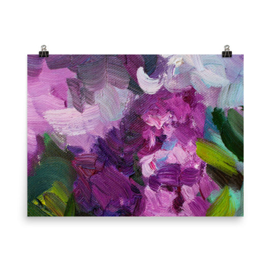 Abstract Lilac Oil Painting