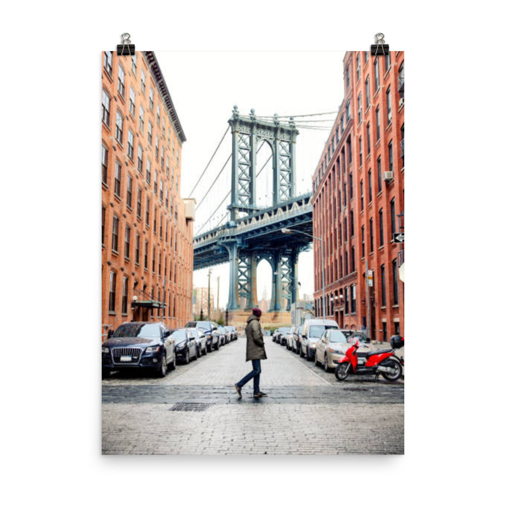 Man Walking in Brooklyn