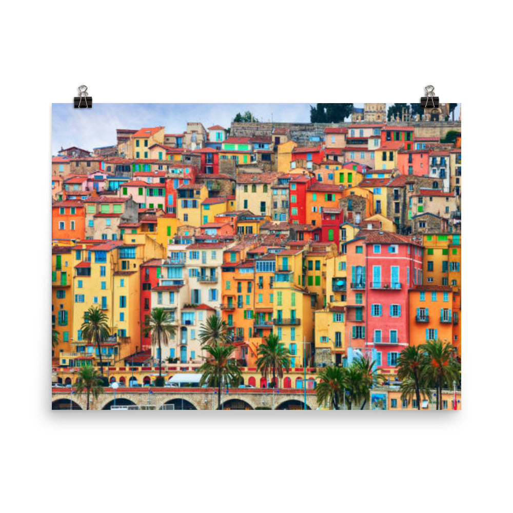 Colorful Houses in Menton, French Riviera
