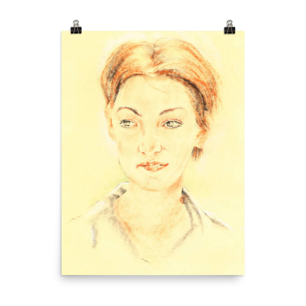 Sketch Portrait on Yellow