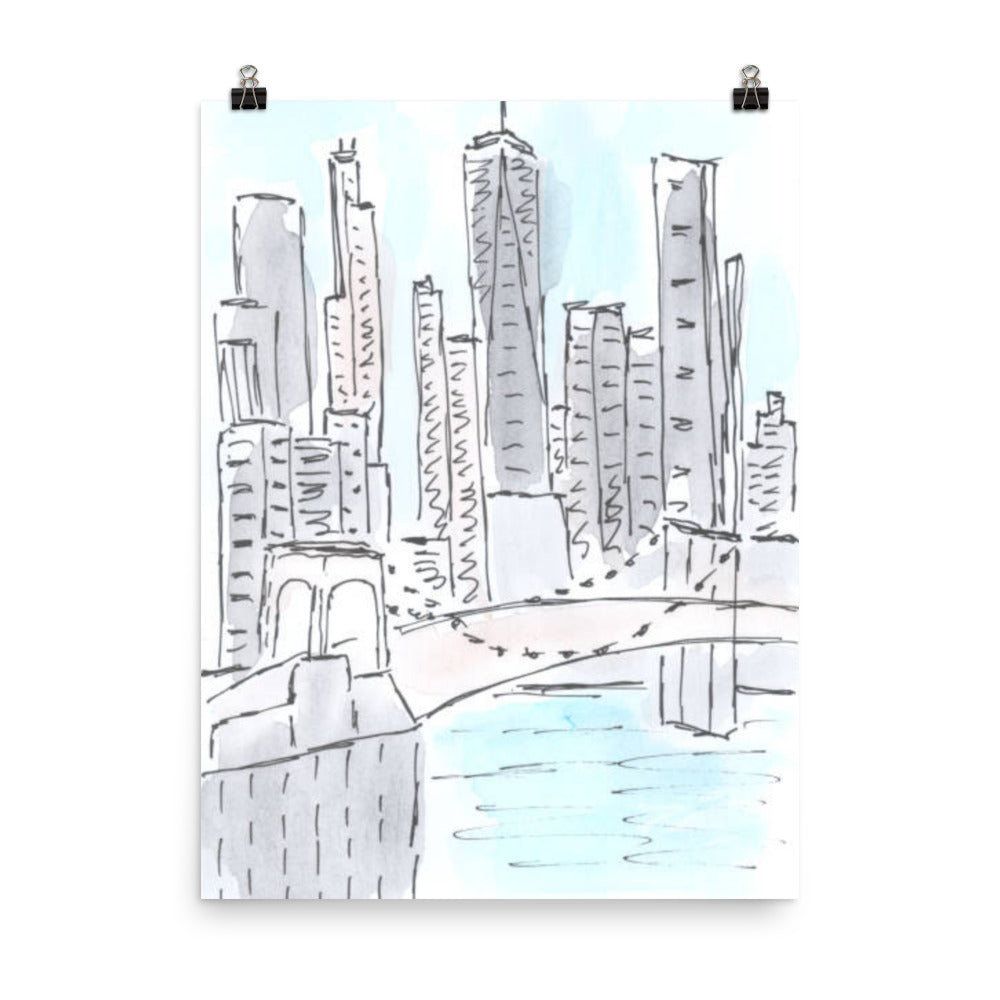 New York City Drawing Poster